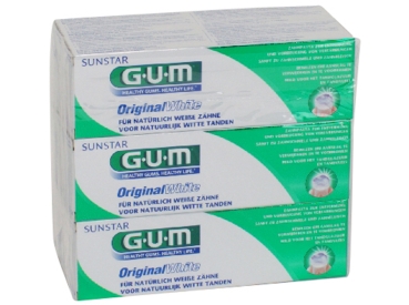 GUM Original white toothpaste 6x75ml